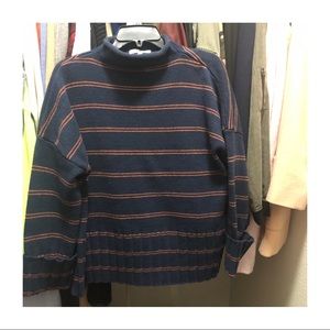 Striped Glenmoor Mockneck Sweater